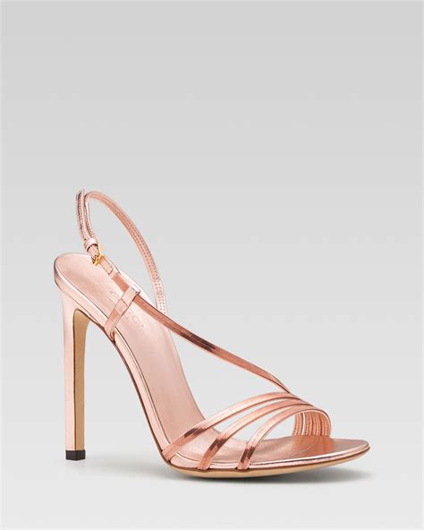 gucci rose gold heels|gucci heel price.